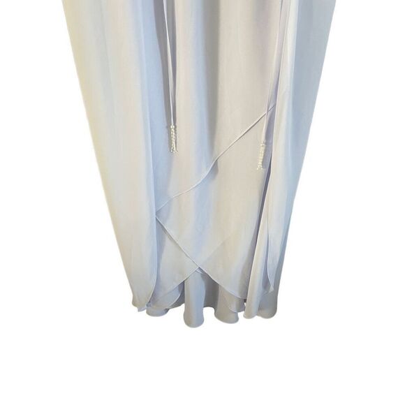 Cabernet Womens White V-Neck Sleeveless Asymmetrical Hem Dress With Robe Size XL - Picture 11 of 16